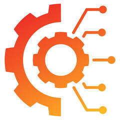 Engineering Glyph Gradient Icon