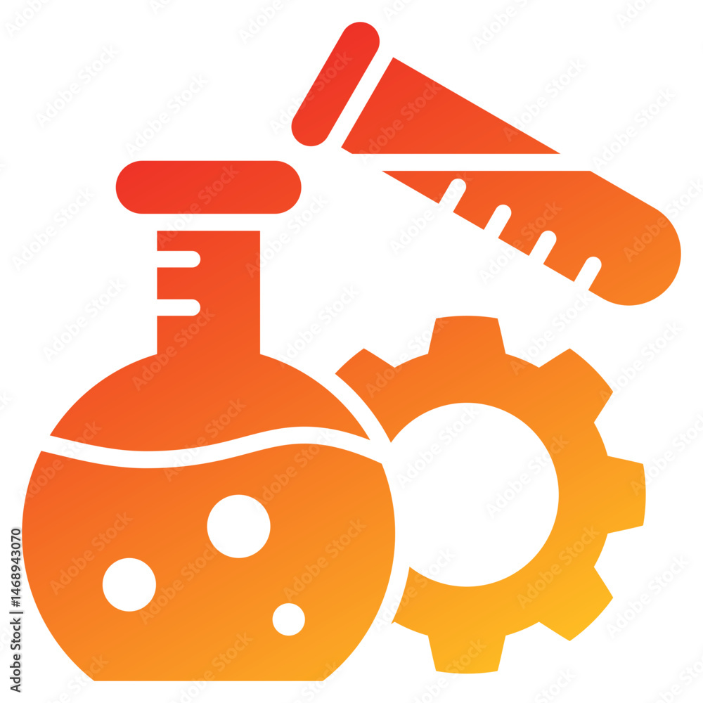 Poster experiment glyph gradient icon