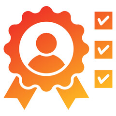 Competence Glyph Gradient Icon