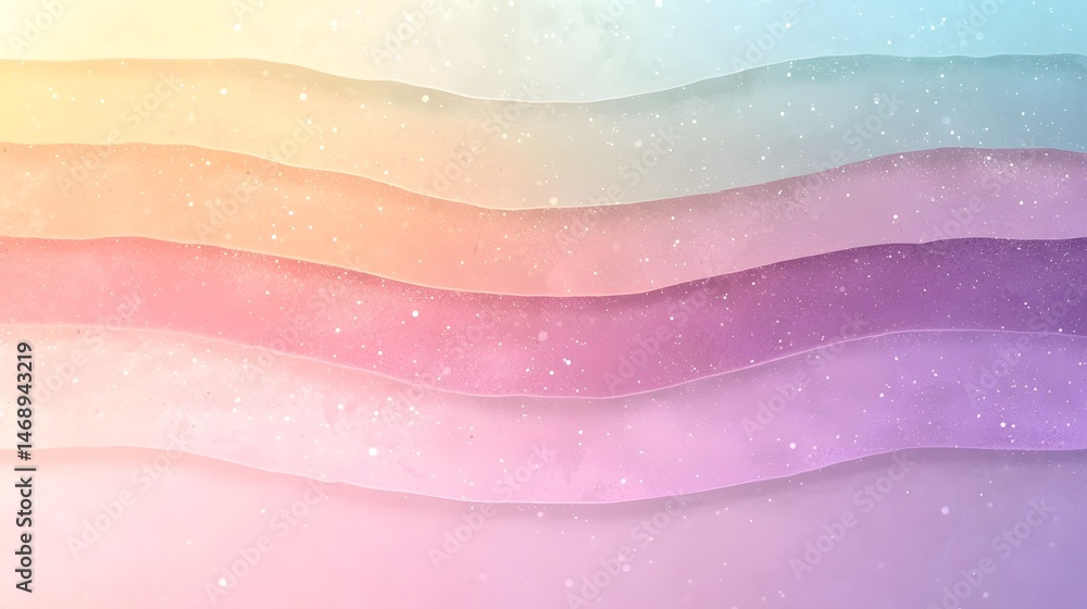 Poster pastel wave abstract background with soft gradient and sparkle texture