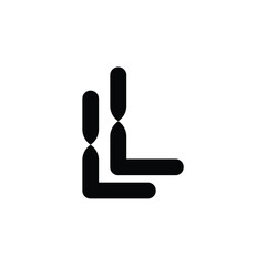 LL monogram logo design letter text name symbol monochrome logotype alphabet character simple logo