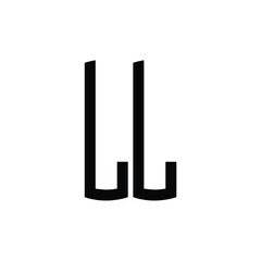 LL monogram logo design letter text name symbol monochrome logotype alphabet character simple logo