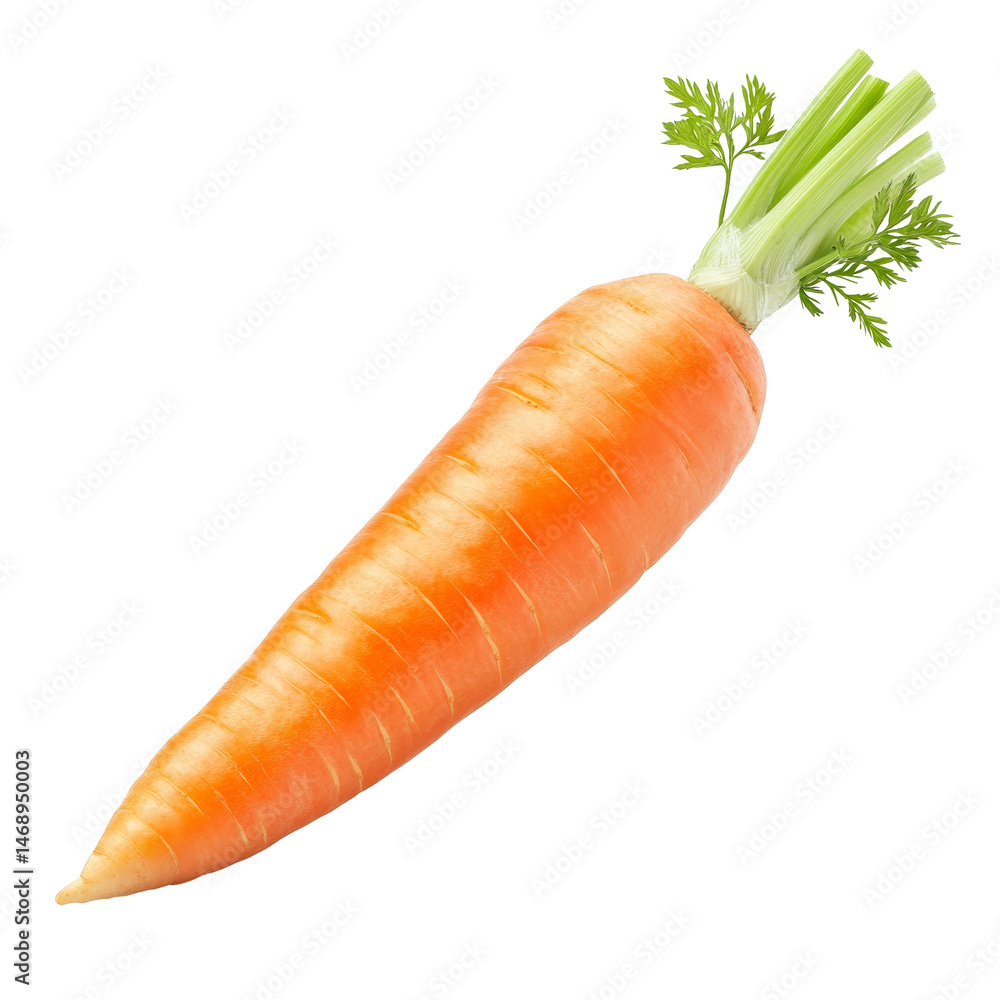 Poster fresh carrot isolated on a transparent background showcasing vibrant color and crisp texture, carrot