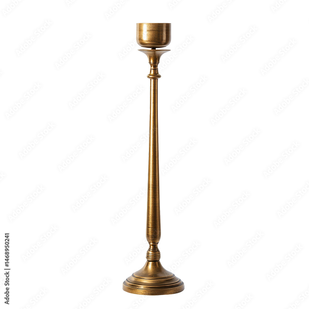 Poster elegant candlestick floor lamp on isolated transparent background for stylish home decor and lightin