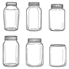 Simple Line Art of Plastic Canister Design