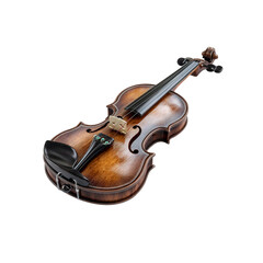 Obraz premium Antique Violin on transparent background A Classic String Instrument