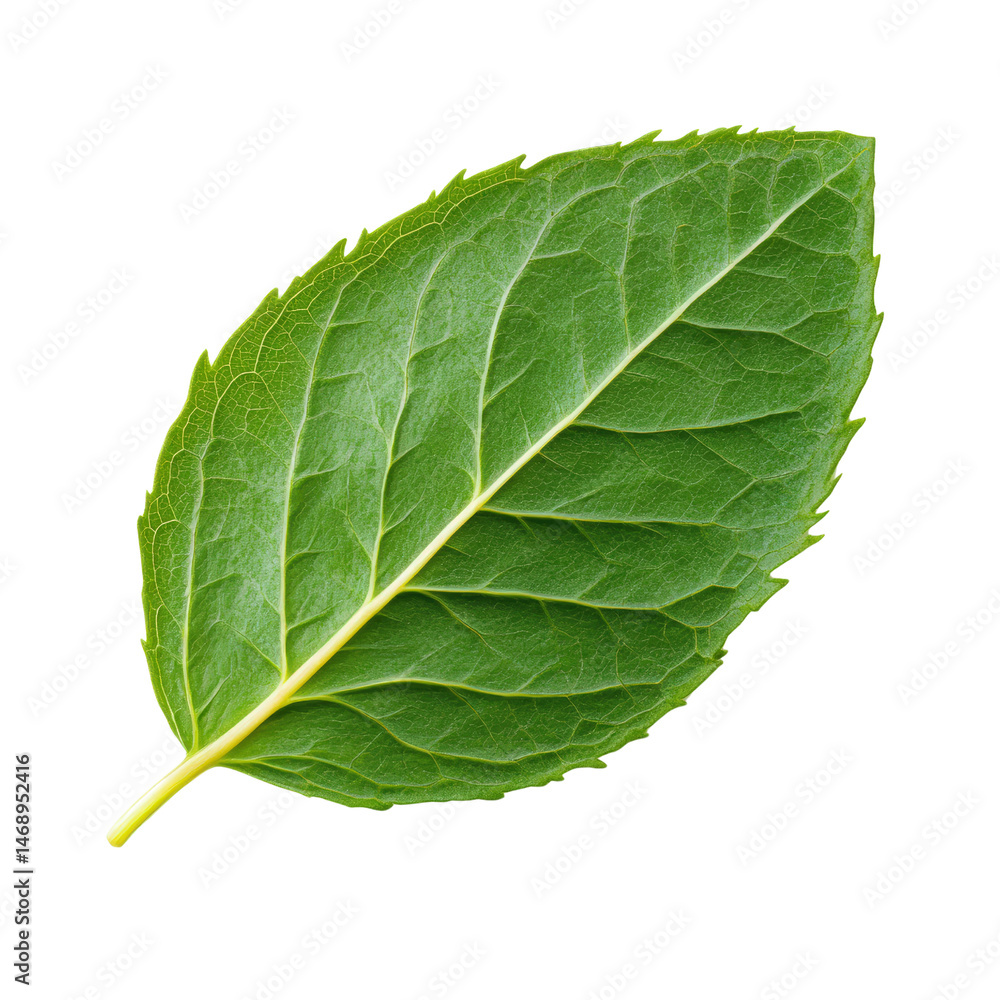 Poster a beautiful green leaf displaying intricate veins and textures capturing the essence of nature's spl
