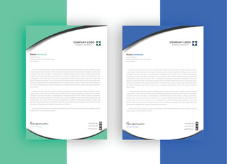 Obraz premium Modern Corporate Letterhead Template with Professional Layout