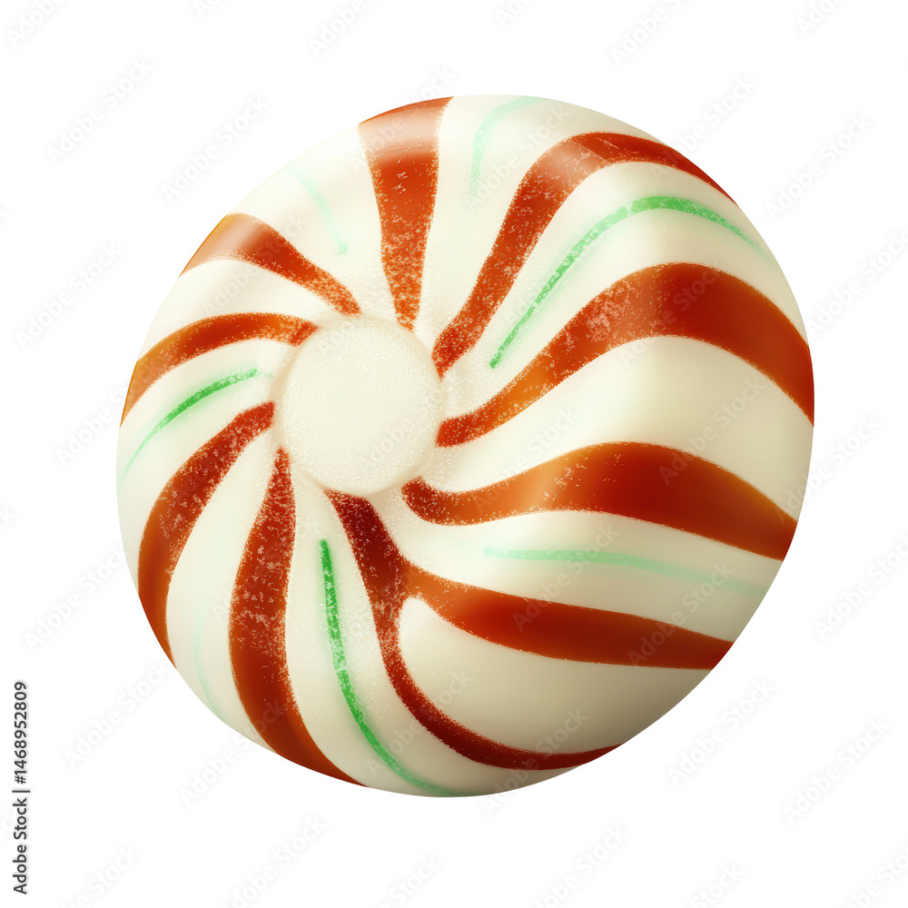 Poster A colorful candy ball sitting elegantly on a deep black background highlighting its vibrant colors and texture isolated on transparent background..