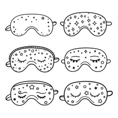 sleeping mask line art minimalist design for relaxation