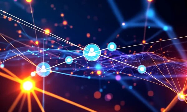 Global Network Connection: Abstract Digital Interconnectivity