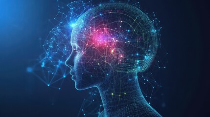 Artificial Intelligence illustration. Abstract technology circles. Data transfer concepts in internet. Graphic concept for your design illustration , no logos, no brands