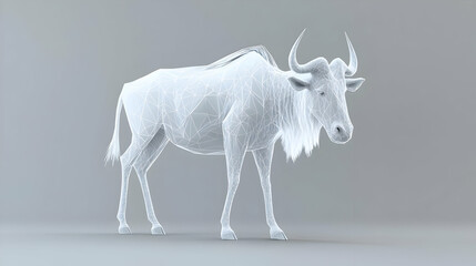 Fototapeta premium Abstract Digital WIldebeest Model
