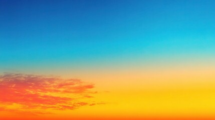Fototapeta premium Vibrant Sky Gradient of Orange Yellow and Blue During Sunset