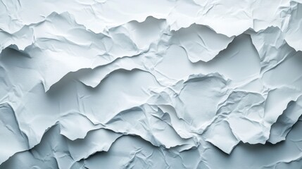 Naklejka premium Abstract Crumpled Paper Texture White and Light Gray Background