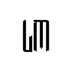 LM monogram logo design letter text name symbol monochrome logotype alphabet character simple logo