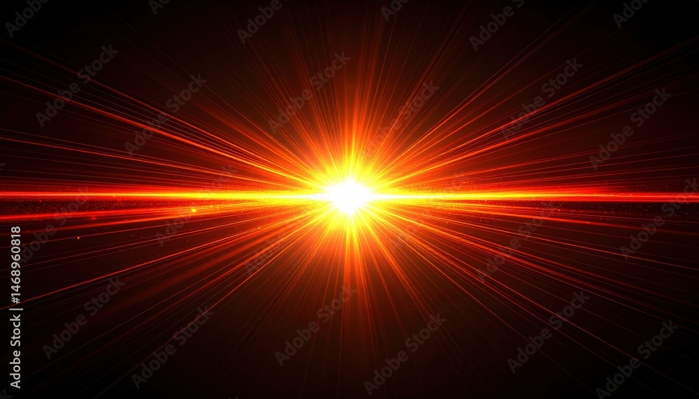 Poster a radiant burst of light emanates from a central point, creating a dramatic effect with rays extendi