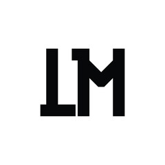 LM monogram logo design letter text name symbol monochrome logotype alphabet character simple logo