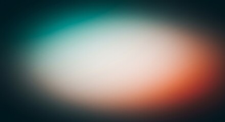 Obraz premium Abstract gradient background with blend of teal, white, and peach colors
