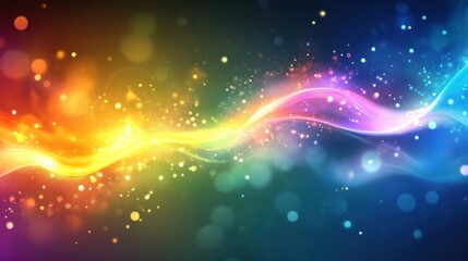 Fototapeta premium Colorful energy wave, abstract background, digital art, website design