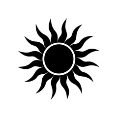 Blazing Sun Icon Vector Illustration
