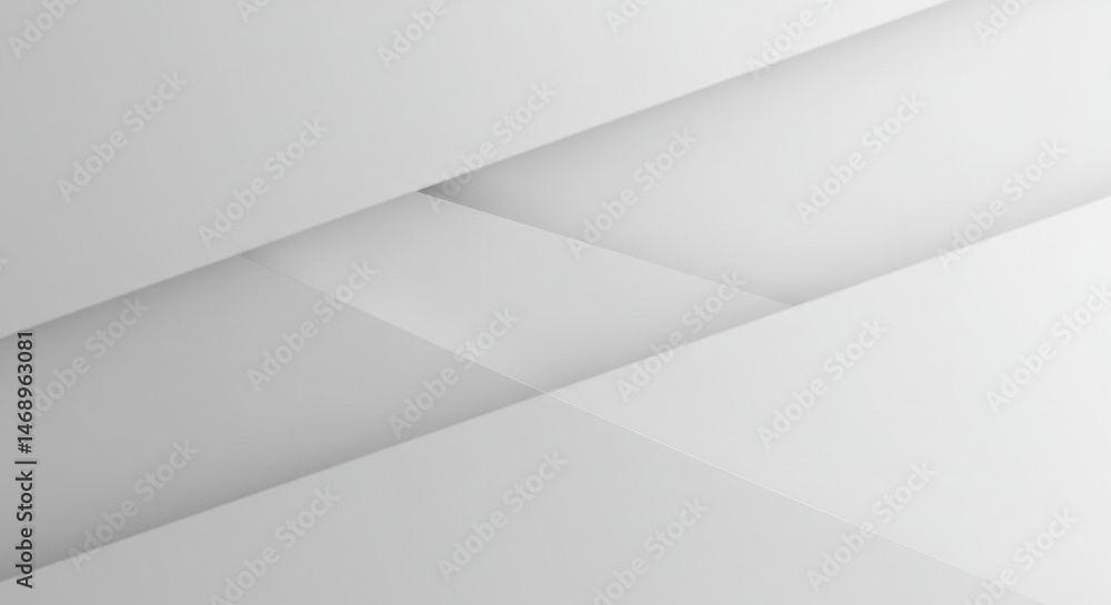 Poster subtle minimalistic backdrop featuring overlapping white geometric shapes