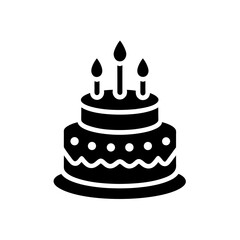 cake birthday icon vector illustration