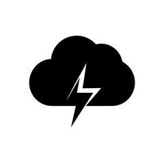 cloud with lightning icon vector illustration