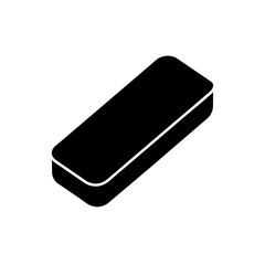 eraser silhouette icon vector illustration