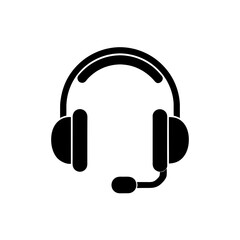 headset microphone icon vector illustration