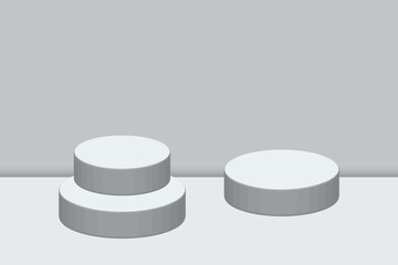 Round podium with pedestal, Use for product display presentation