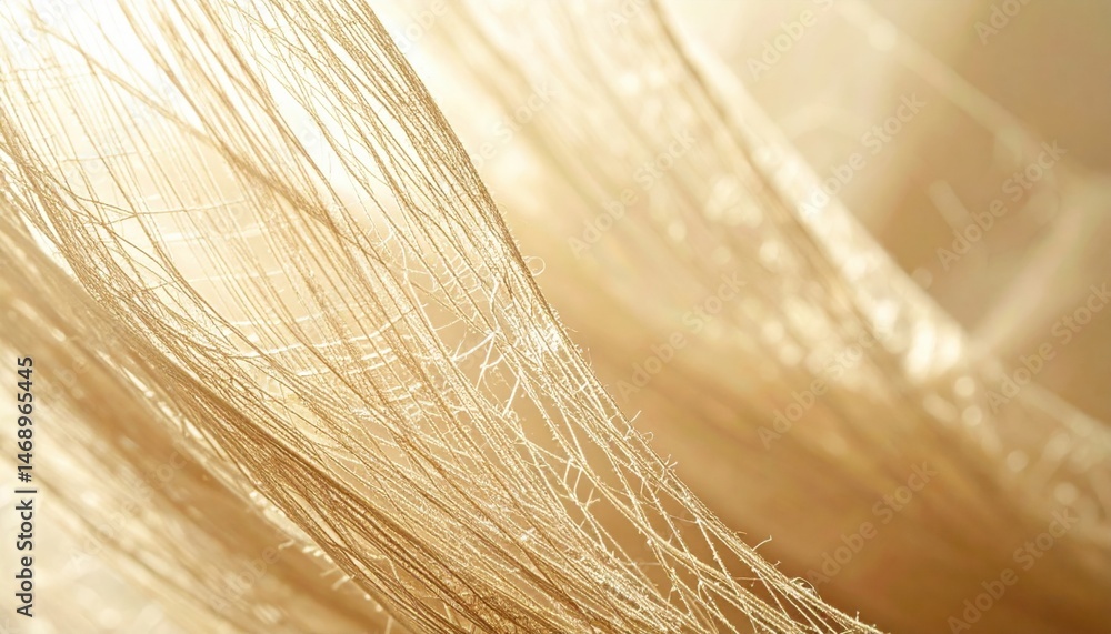 Aufkleber delicate fibers dancing in soft light natural setting abstract photography ethereal environment clos
