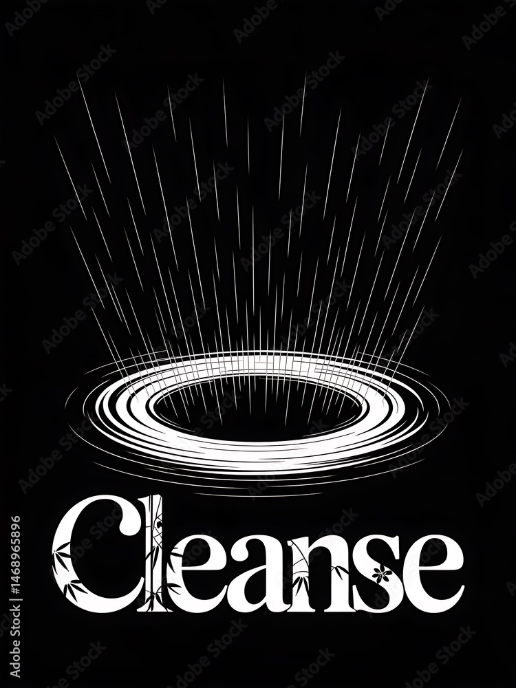 Aufkleber abstract representation of cleansing with dynamic visual elements and striking contrasts