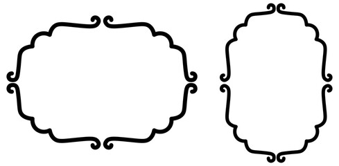 Decorative Vintage Frame Borders – Horizontal & Vertical Design