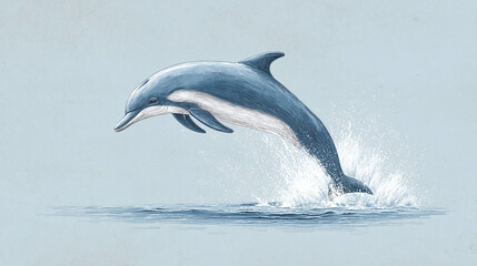 Majestic Dolphin Leaping in Ocean Waters