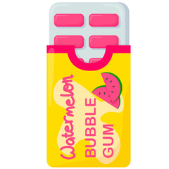 Pink Bubblegum Candy Illustration