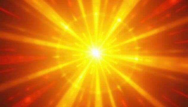 Bright yellow starburst, radiating light beams Abstract background, vibrant color, sunburst effect, design element , summer, bright yellow, flare