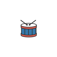 Patriotic Parade Drum Icon – Independence Day Celebration Symbol