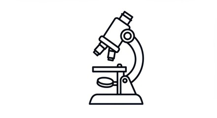 Microscope outline icon on white background