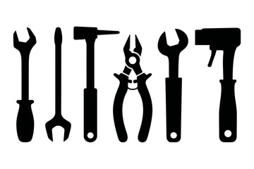 Hand tools set wrench pliers hammer screwdriver diy