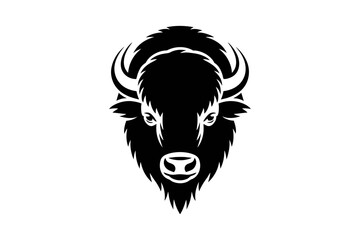 Bison head silhouette vector illustration design © Apon