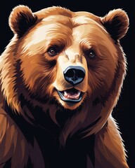 brown bear vector