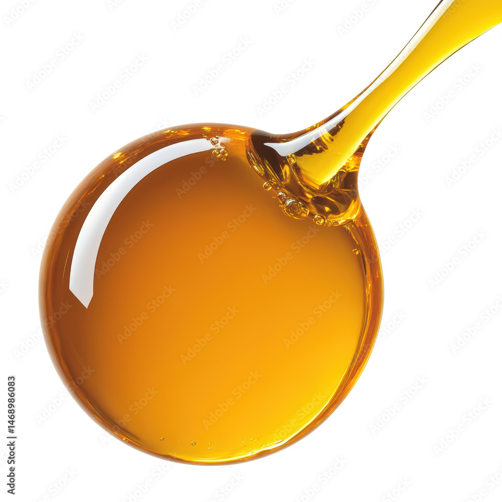 Poster a close-up of a spoon filled with golden honey glimmering under soft lighting on a light fabric back