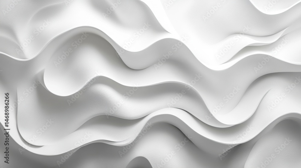 Aufkleber abstract white wave pattern soft textured background