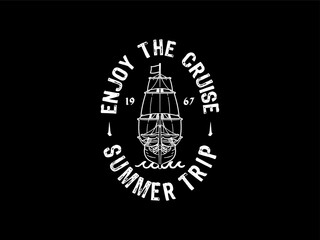 enjoy the cruise, design t-shirt streetwear clothing, vector typography, perfect for modern apparel