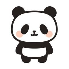 Cute panda illustration, great for sticker or icon design.