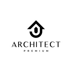 J letter house home logo vector icon illustration	
