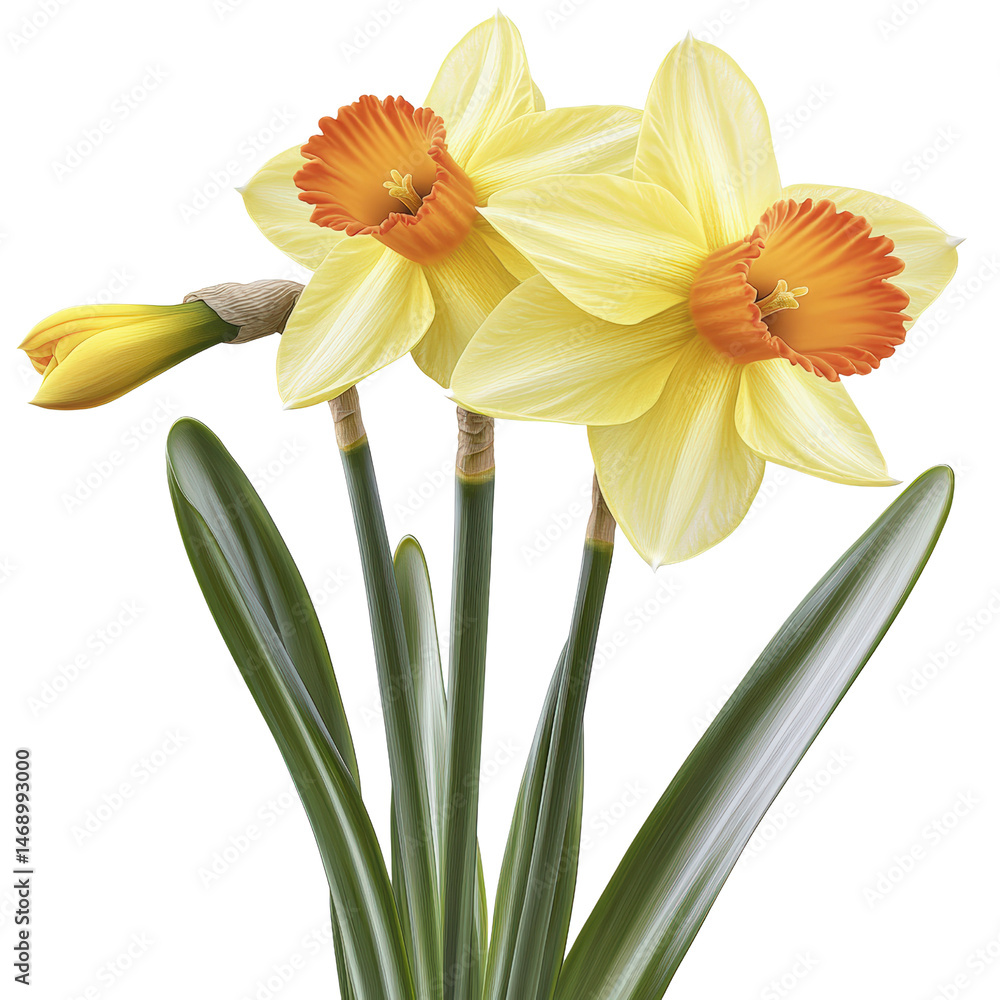 Poster two yellow daisies blooming together in a natural setting creating a bright and cheerful floral disp