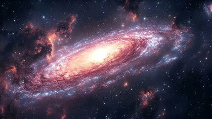 A vibrant spiral galaxy in a cosmic expanse.