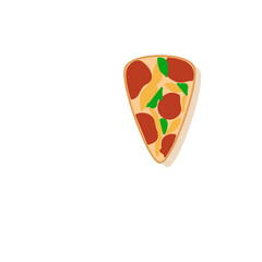 A slice pizza , Italian Food, Pizza Vector, Illustration
